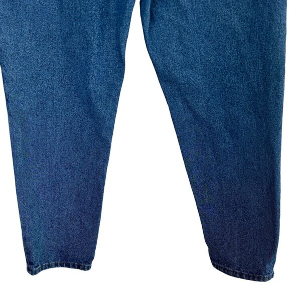 B.P. SZ 29 Mom Jeans Embroidered Zip-Fly High-Rise Medium Wash Rigid Denim Blue - Picture 6 of 10